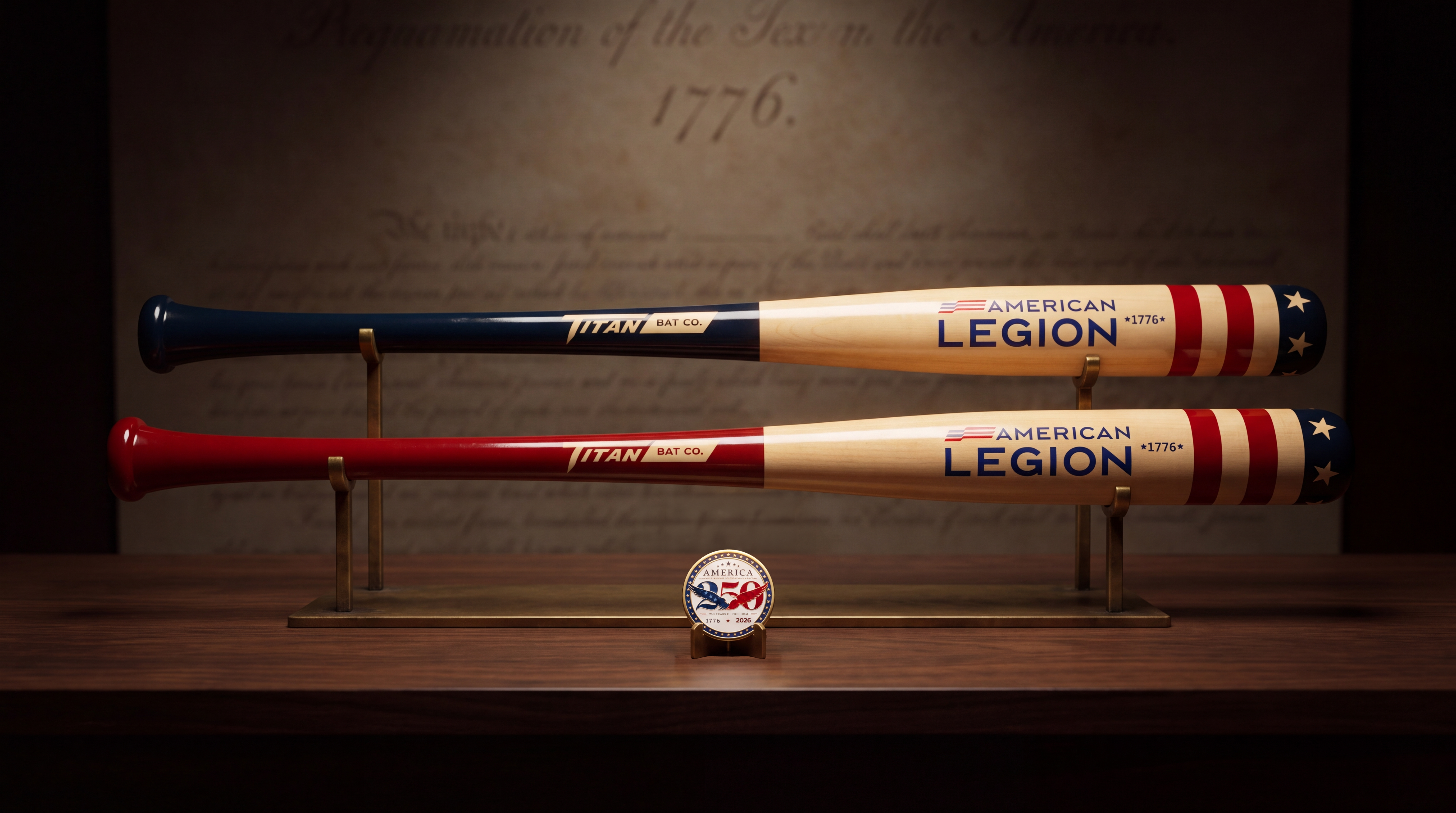 Titan × American Legion 250th Anniversary Bats and Commemorative Coin